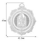 Pt950 Platinum Manjusri Guardian Pendant - Rabbit Zodiac Birth Buddha